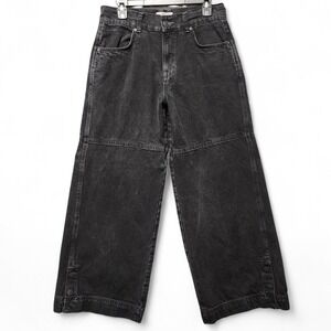 We‎ The Free Benji Relaxed Wide Leg Jeans Womens 29 Black Baggy Y2K Cotton Denim